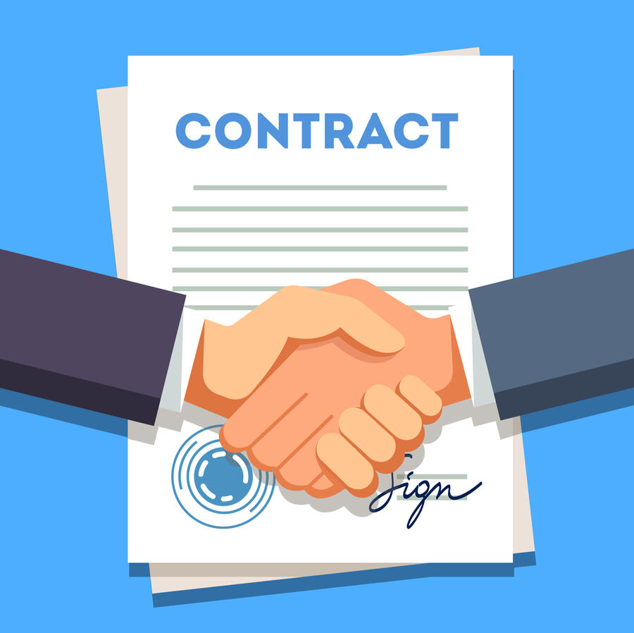 Source: https://www.freepik.com/free-vector/business-man-shaking-hands-signed-contract_1311568.htm#query=contract&position=0&from_view=search